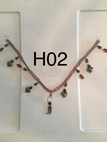 Beading Hand made 1.5" to 2" under bib